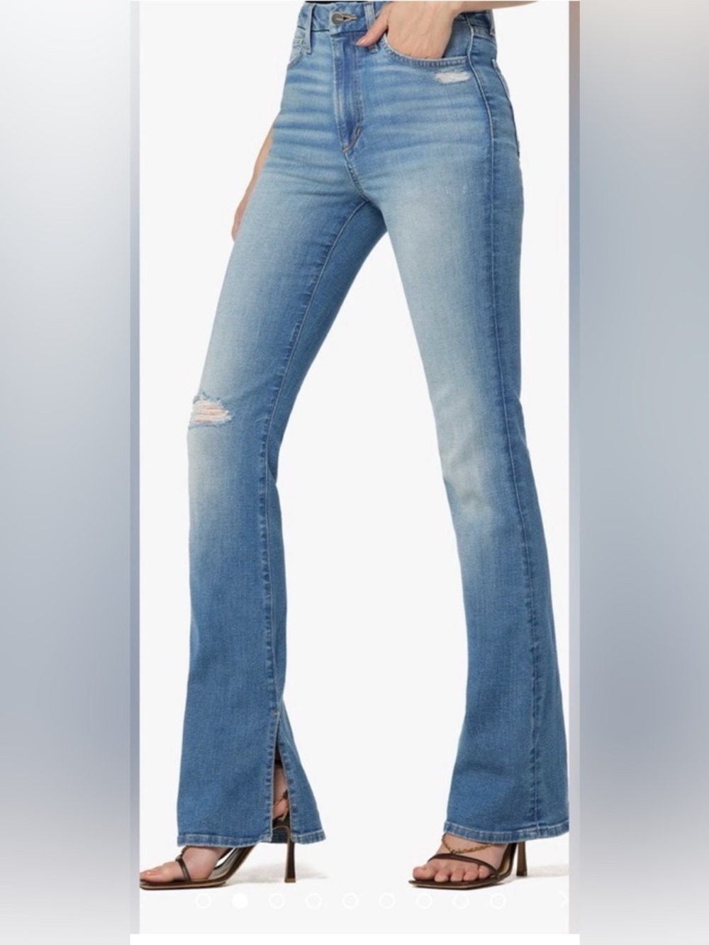 NWT Joe's Jeans Hi Rise Curvy Bootcut Flawless in Lovelight Destruct